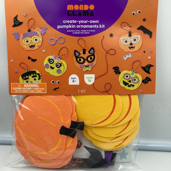 Mondo Llama Create-Your-Own Pumpkin Ornaments Kit - Picture 2 of 3